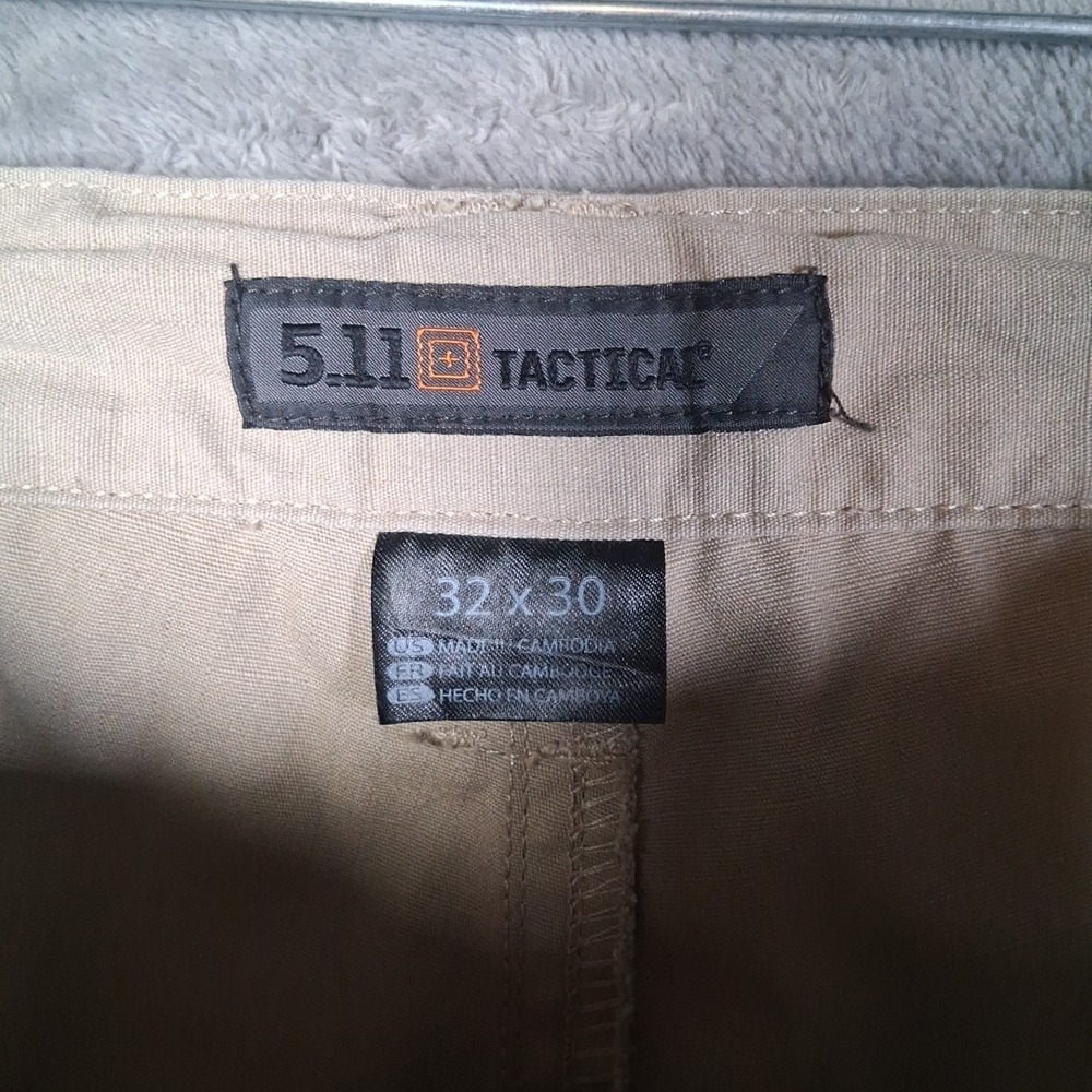 5.11 Tactical Regular Fit Cotton Canvas Cargo Pants Men 32x30 Khaki Beige - Picture 9 of 9